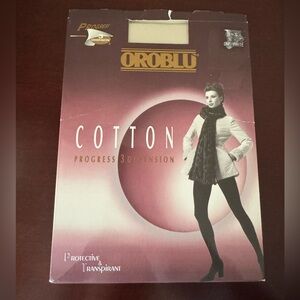 NWT Oroblu Italian Cotton Tights - size S